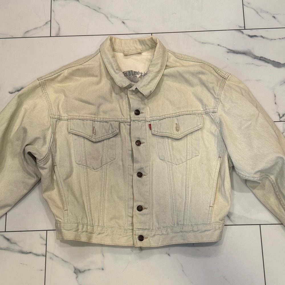 Vintage Levis 90s Denim Jean Type III Trucker Jacket Men’s Size M